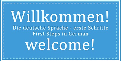 Logo for Wilkommen First Steps in German